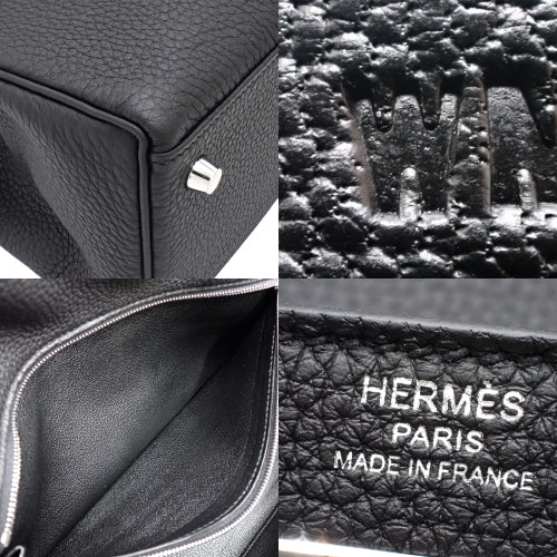[New] Kelly 28 (inner-stitched) Togo leather, palladium hardware, black, silver hardware, W stamp.