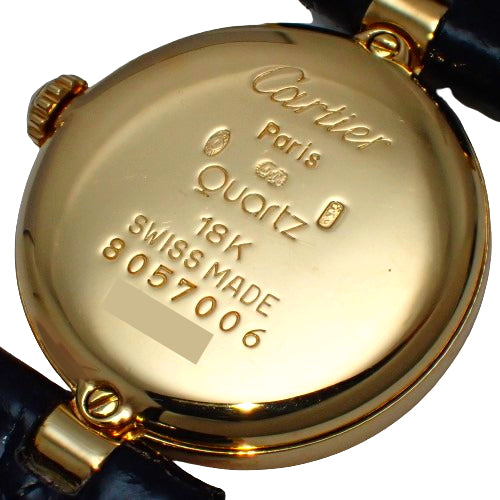 Mini Vendôme YG Yellow Gold/Leather Quartz White