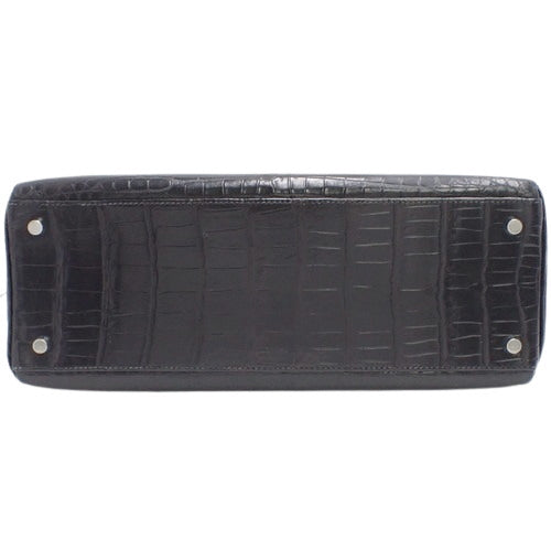 ケリー 32 (内縫い) ポロサスマット クロコダイル パラジウム金具 マットシルバー金具 □E刻印 ショルダー 2WAY 肩掛け