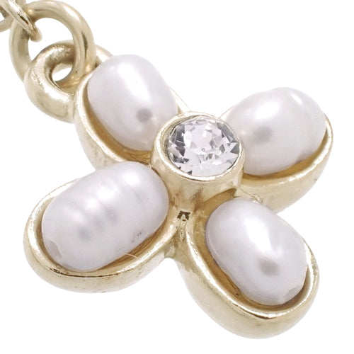 COCOMARK Swing Flower Earrings, Metal (GP), Faux Pearl, Accessory, Jewelry, Dangle, Flower Motif