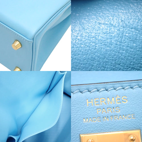 [Unused] Kelly 25 (inner-stitched) Swift Celest Gold Hardware B stamp