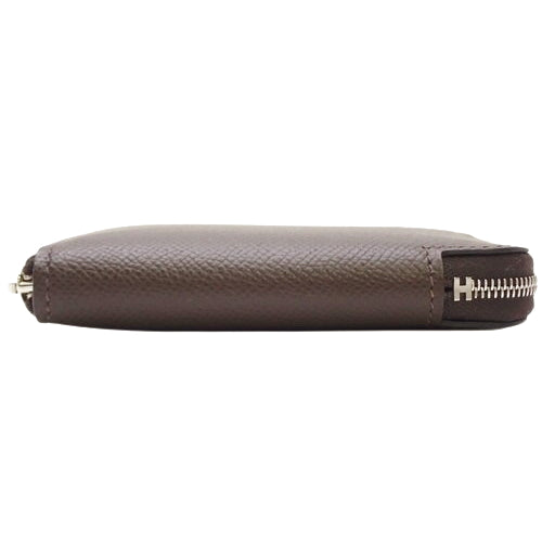 Azap Compact, Silk In, Voe Epsom leather, silk lining, palladium hardware, Ebene (dark brown) leather, silver hardware, Z stamp.