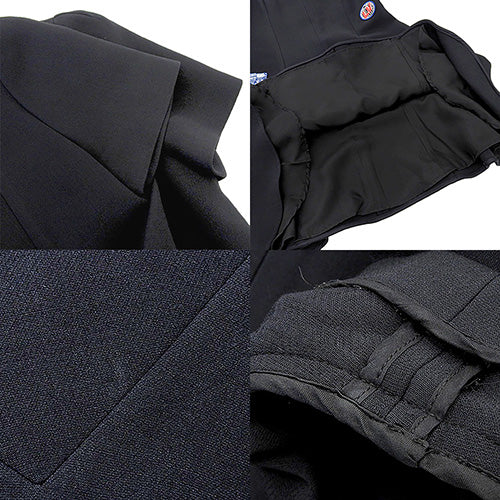 LV Patch Dress, Fashion Apparel, RW201A, Short Sleeve, Size 34, Wool and Silk