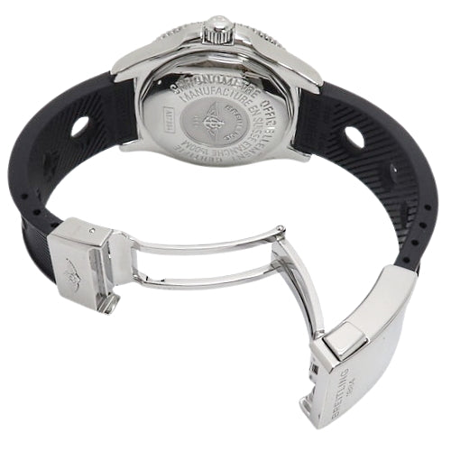 【保証書付】スーパーオーシャン 42 A17364/A187B320RC SS/ラバー 自動巻き デイト 2010年7月購入 ブラック ブラック