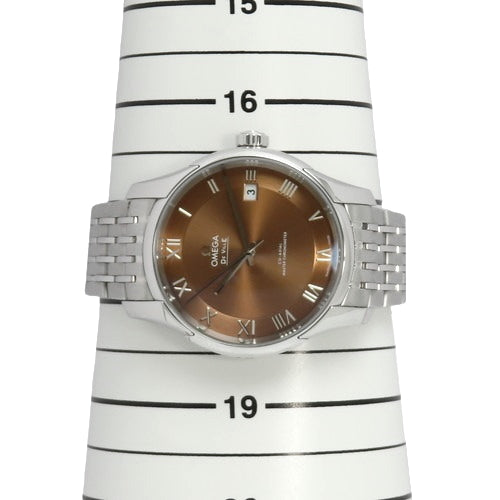 [Warranty included] De Ville Hour Vision 433.10.41.21.10.001 SS Stainless Steel Automatic Brown Silver