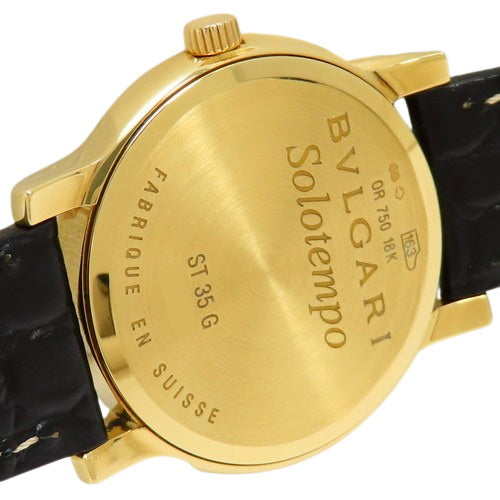 Solotempo ST35G K18 Yellow Gold YG Quartz White Black