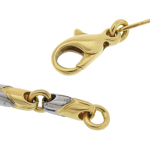 Passo Doppio Chain Necklace in 18K Yellow Gold, Stainless Steel, and Stainless Steel.