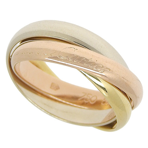 les must de Cartier トリニティ リング イエローゴールド K18YG ピンクゴールド K18PG K18 ホワイトゴールド WG アクセサリー ジュエリー 3連 三連