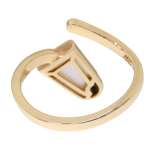 Gelati Mother of Pearl/Diamond Ring 354754 AN858014 K18 Pink Gold PG Accessory Jewelry Diamond Size 17 (57)
