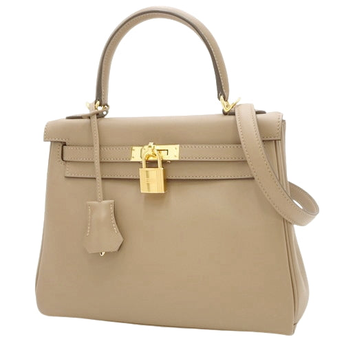 Kelly 25 (inner-stitched) Swift, Beige Du Marais, gold hardware, U stamp.