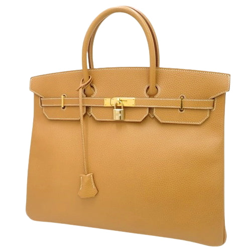 Birkin 40 Natural Sable Ardennes Gold Hardware 〇Z Stamp