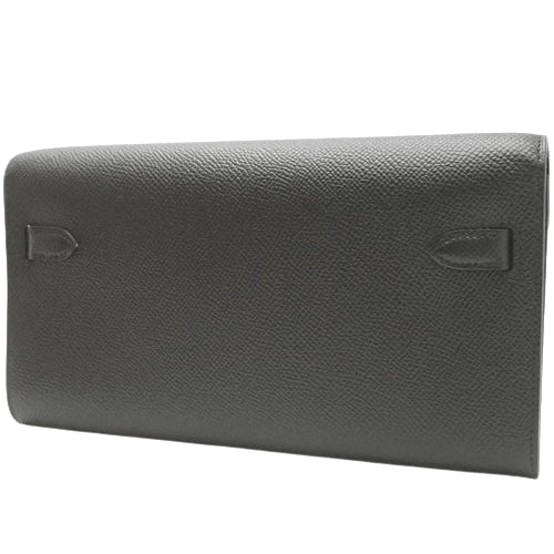 Kelly To Go Wallet, Epsom leather, gold hardware, Y stamp, long wallet, shoulder bag, crossbody bag