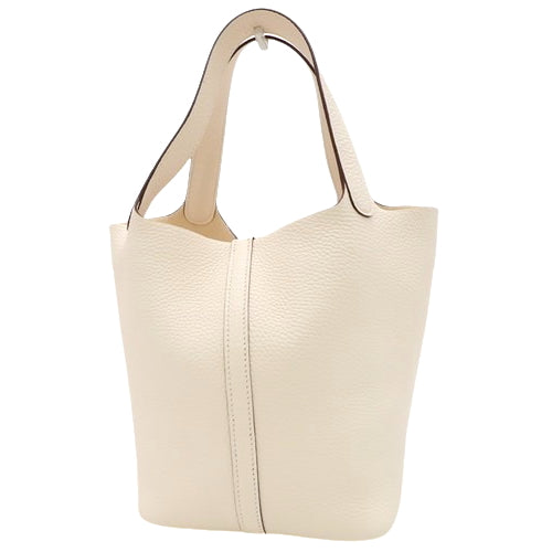Picotin Lock MM Nata Tote Bag in Taurillon Clemence Leather with Gold Hardware and Z Stamp