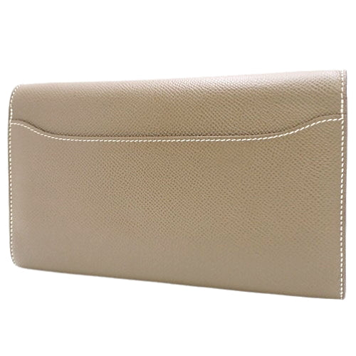 Constance Long To-Go Etoupe/Etoupe Epsom Leather, Gold Hardware, B Stamp, 2-Way Long Wallet, Shoulder Bag, Clutch