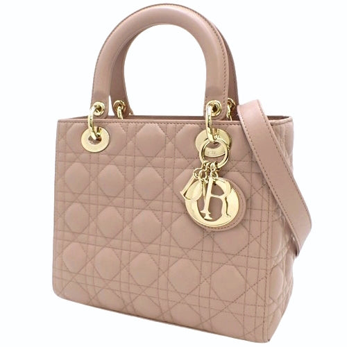 カナージュ レディディオール Lady Dior バッグ ミディアム 2WAY ショルダー 肩掛け ラムスキン