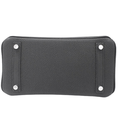 [New] Birkin 25 Togo, Palladium Hardware, Black, Silver Hardware, W stamp