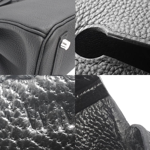 [New] Birkin 25 Togo, Palladium Hardware, Black, Silver Hardware, W stamp