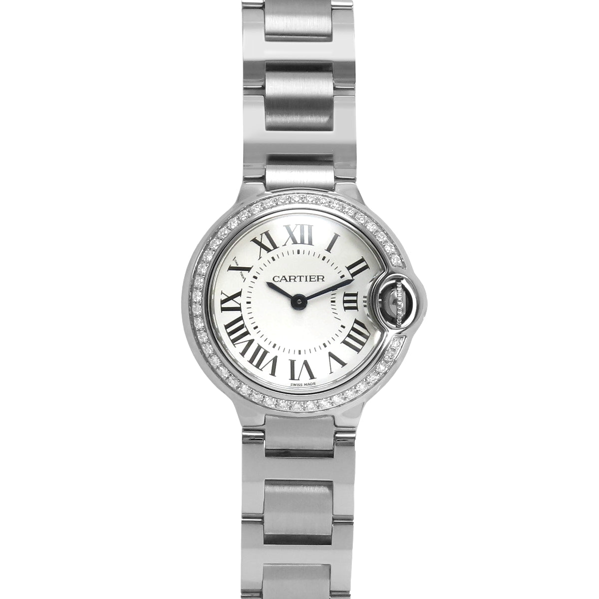 Ballon Bleu de Cartier Watch W4BB0015 Stainless Steel Quartz Diamond Bezel (Warranty Included) White (Purchased in September 2017)