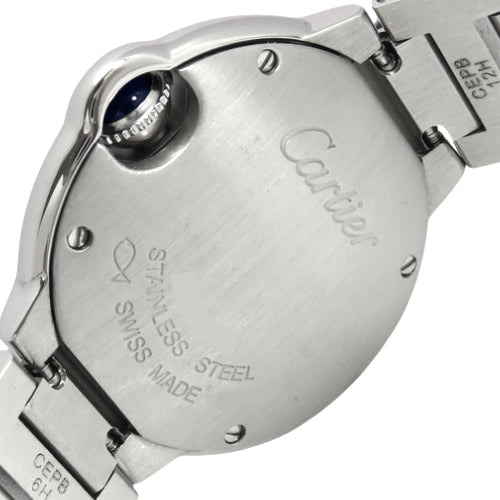Ballon Bleu de Cartier Watch W4BB0015 Stainless Steel Quartz Diamond Bezel (Warranty Included) White (Purchased in September 2017)