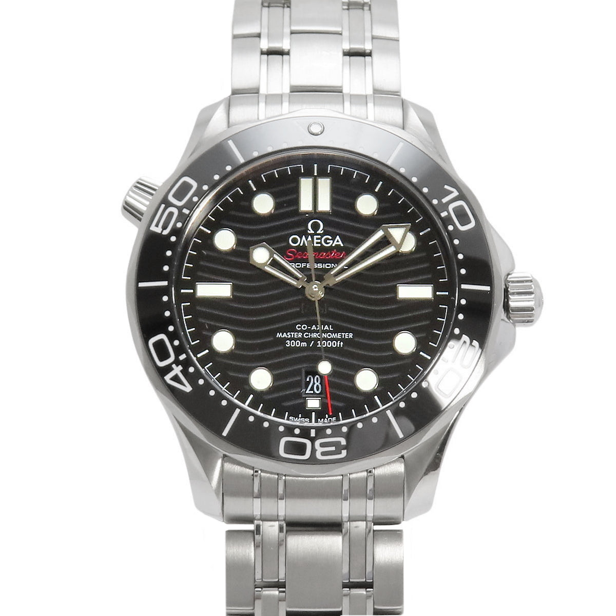 [2022 Warranty] Seamaster Diver 300 210.30.42.20.01.001 SS Stainless Steel Automatic Watch, Purchased in September 2022, Black