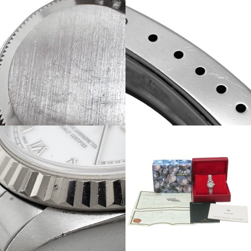 [Warranty included] 79174 Datejust White Gold/Stainless Steel A Series (1998-1999) Automatic Movement Purchased in March 2000 White Silver