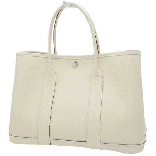 Garden Party TPM, Vo'e Epsom leather, palladium hardware, Nata (color), silver hardware, U-stamp.