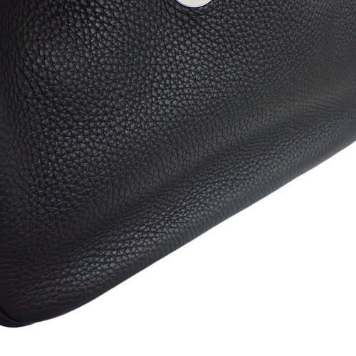 琳迪 26，Taurillon Clemence皮革，钯金五金件，黑色，银色五金件，Z刻印。