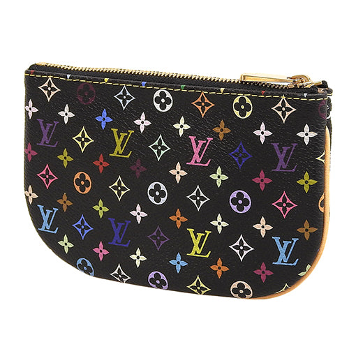 Monogram Multicolore Pochette MM with Key Ring, Small Item Case, Wallet, Pouch, Monogram Multicolore Noir, M60031