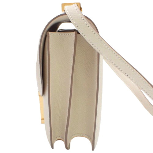 [Unused] Constance Mini, Epsom calfskin, Cre color, gold hardware, W stamp.
