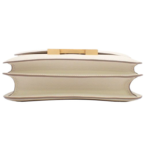 [Unused] Constance Mini, Epsom calfskin, Cre color, gold hardware, W stamp.