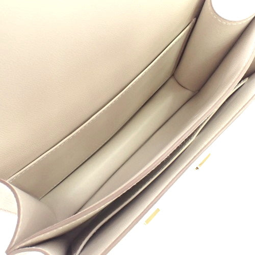 [Unused] Constance Mini, Epsom calfskin, Cre color, gold hardware, W stamp.