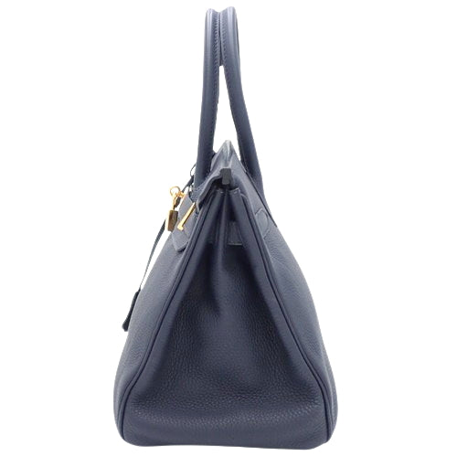 Birkin 30 Togo Blue Nuit with Gold Hardware, X stamp.