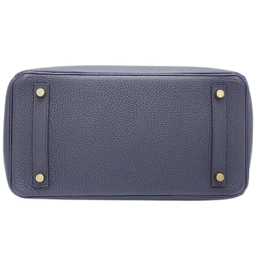 Birkin 30 Togo Blue Nuit with Gold Hardware, X stamp.