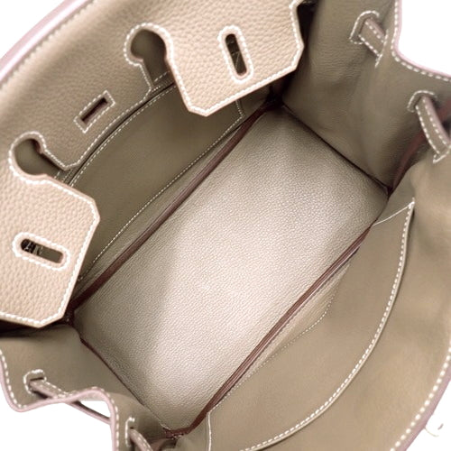 Birkin 25 Togo, Palladium hardware, Etoupe/Silver hardware, Z stamp.