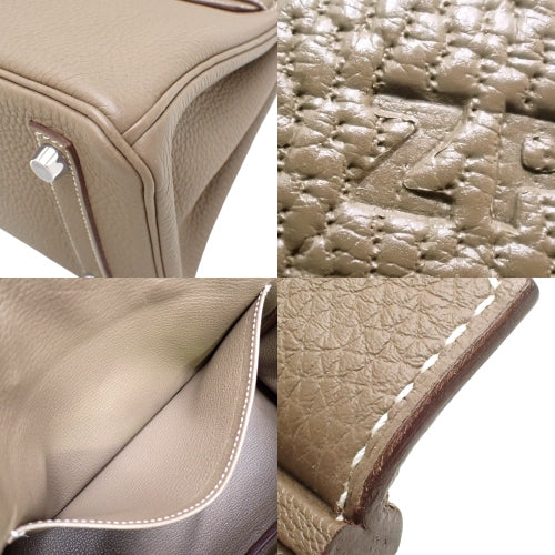 Birkin 25 Togo, Palladium hardware, Etoupe/Silver hardware, Z stamp.