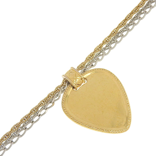 Coco Mark 5-Chain Necklace, Metal (GP) Accessory, Jewelry, Five-Chain Pendant