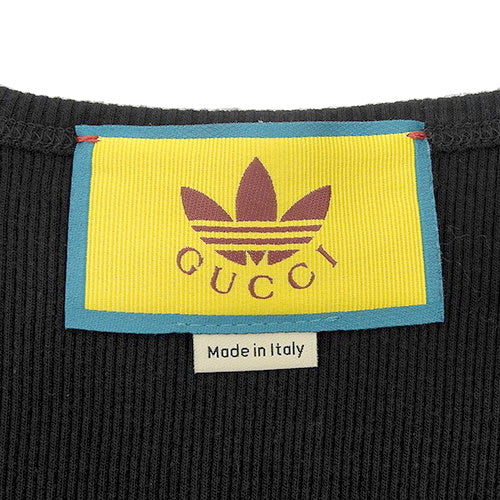 グッチ×アディダス ロゴ刺繍 タンクトップ GUCCI×adidas アパレル ファッション L コットン 620427