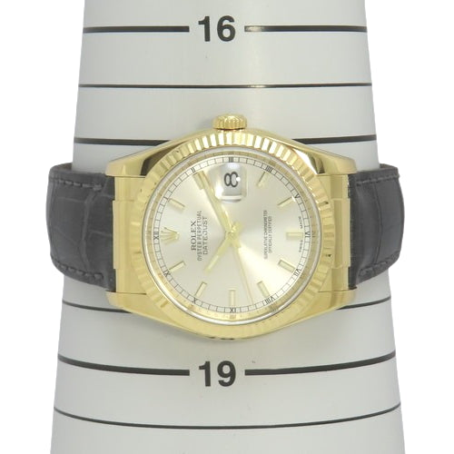 [Warranty included] 116138 Datejust YG/Leather F (2003-2004) Automatic, Silver Gray, Purchased in January 2014