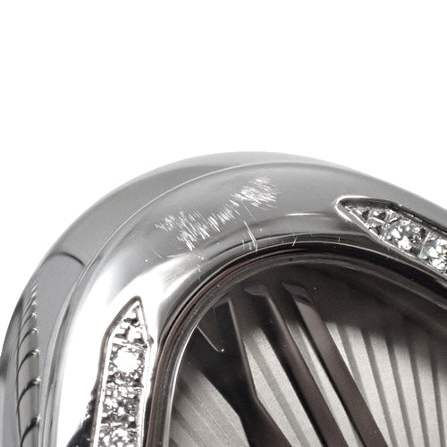 Serpenti Tubogas SP35S SS Stainless Steel Quartz Diamond Bezel White