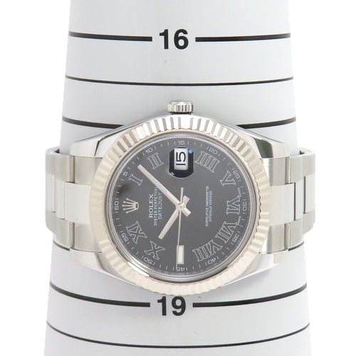 [Warranty included] 116334 Datejust 2 White Gold/Stainless Steel Automatic with Oyster Bracelet, Purchased in March 2016, Gray and Silver