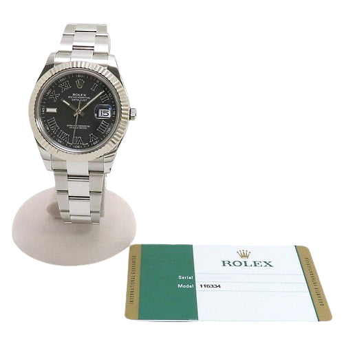 [Warranty included] 116334 Datejust 2 White Gold/Stainless Steel Automatic with Oyster Bracelet, Purchased in March 2016, Gray and Silver