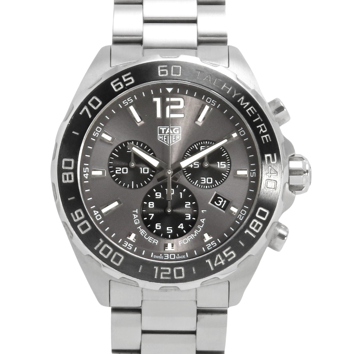 Formula 1 Chrono CAZ1011 Stainless Steel Quartz Movement Gray Silver with Warranty