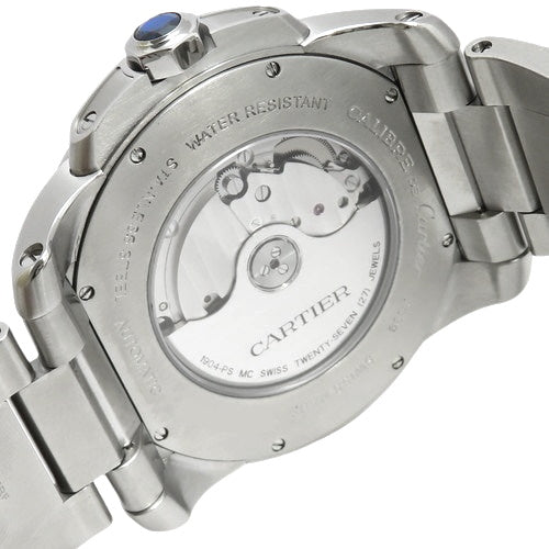 [Warranty included] Calibre de Cartier W7100015 Stainless Steel Automatic Watch, Purchased September 2011, White and Silver