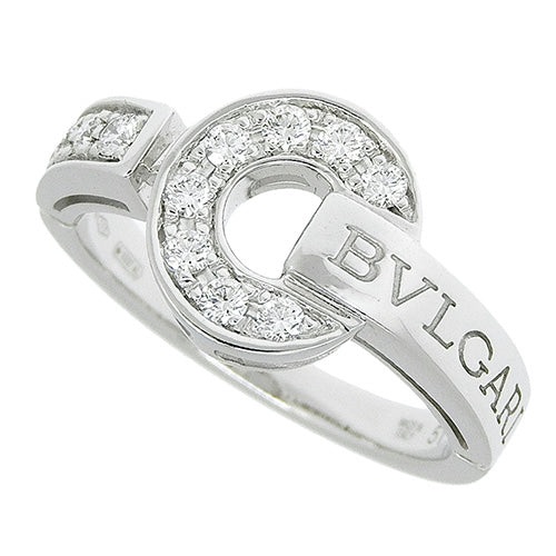 BVLGARI BVLGARI Diamond Ring 343172 (current as of November 2024) in 18K White Gold with Pavé Diamonds, Size 11 (51), with 2024 Warranty.