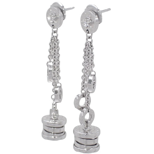 B-zero1 B-zero1 Element Earrings with Diamonds, 18K White Gold, WG, Accessories, Jewelry, B-zero1 1PD Diamond