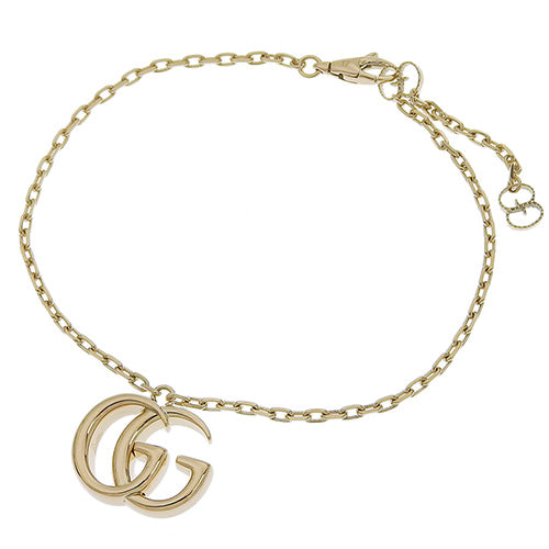GGマーモント ダブルG チェーンブレスレット 501676 K18 イエローゴールド YG 17 アクセサリー ジュエリー