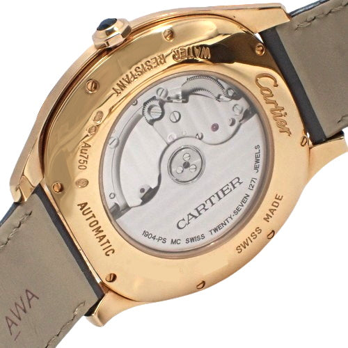 [Warranty included] Drive de Cartier WGNM0004 PG Pink Gold/Leather Automatic Watch, Gray/Black, Purchased in May 2016