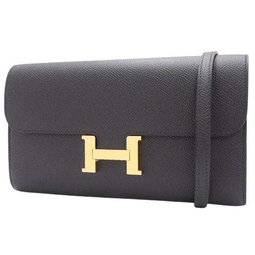 Constance Long To-Go Epsom Leather, Gold Hardware, Z Stamp, 2-Way Long Wallet, Shoulder Bag, Clutch