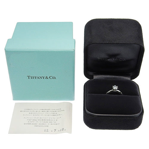 Engagement ring with 0.50 carat diamond, set in platinum (Pt950).  Accessory, jewelry, 1PD diamond.