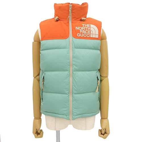 GUCCI × THE NORTH FACE コラボ ダウンベスト アパレル ファッション 衣類 フード付き S ナイロン